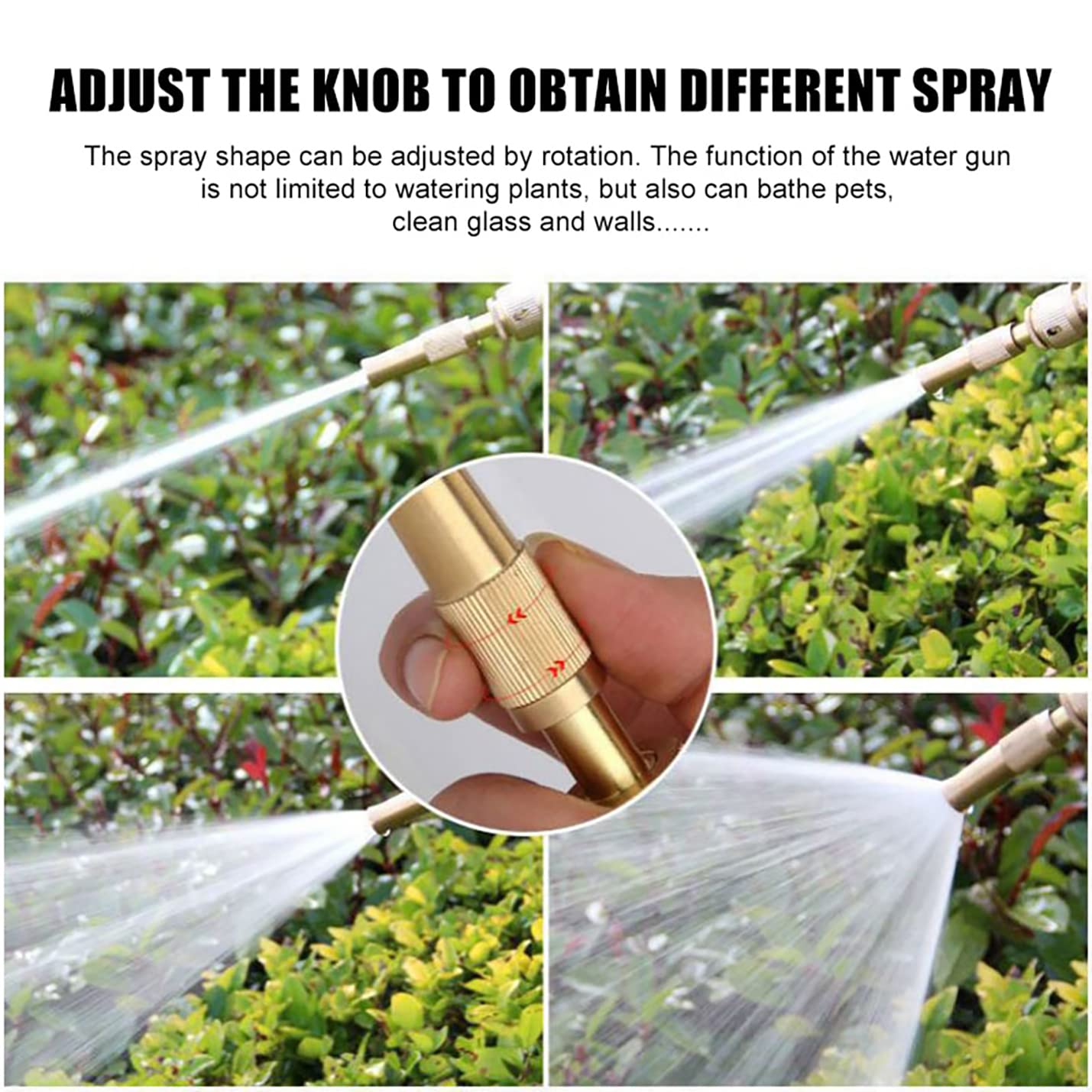High Pressure Hose Nozzle with Adjustable Spray Adapter for Gardening and Car Wash amiciKart c0tmiz-hs.myshopify.com