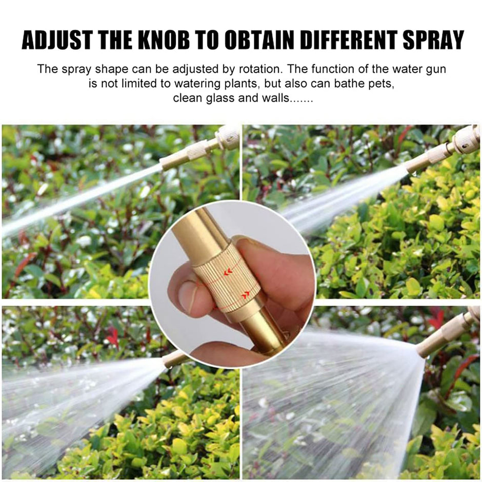 High Pressure Hose Nozzle with Adjustable Spray Adapter for Gardening and Car Wash amiciKart c0tmiz-hs.myshopify.com