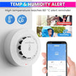 WiFi Smart Smoke Detector with App Alerts, 80dB Alarm & Temp/Humidity Monitor