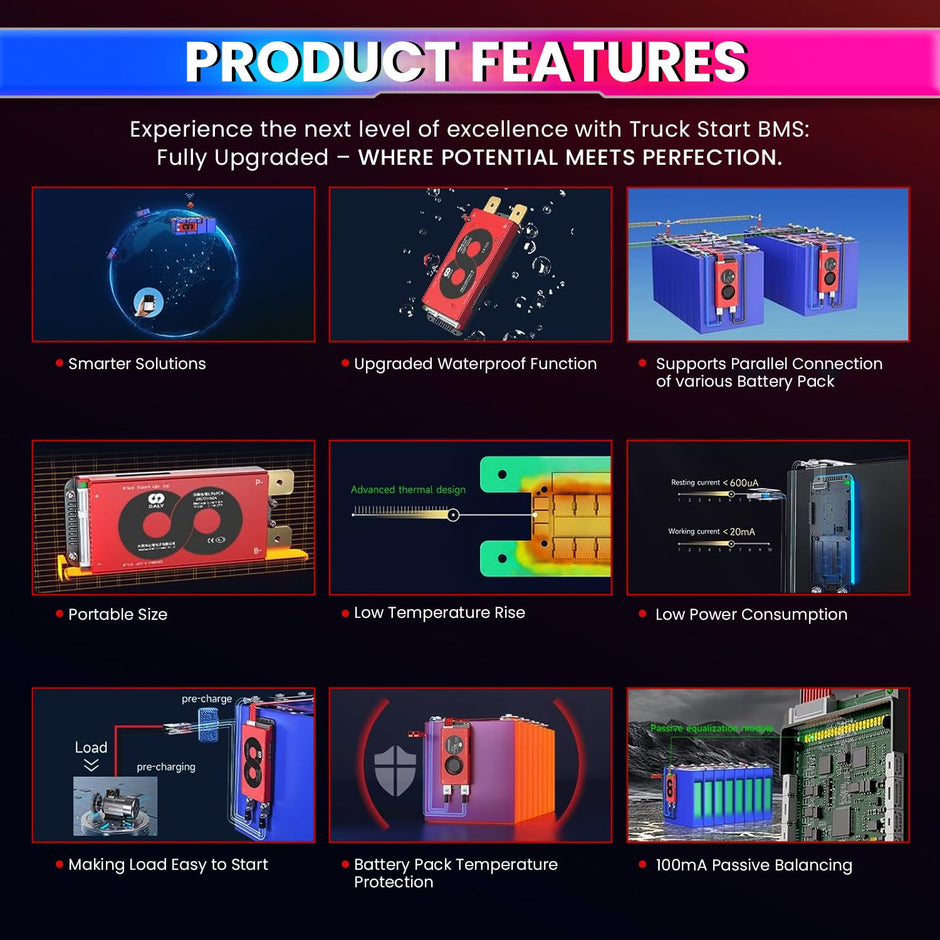 150A 4S 12V Truck/Vehicle Start BMS for Lithium/LFP/LTO Battery Packs