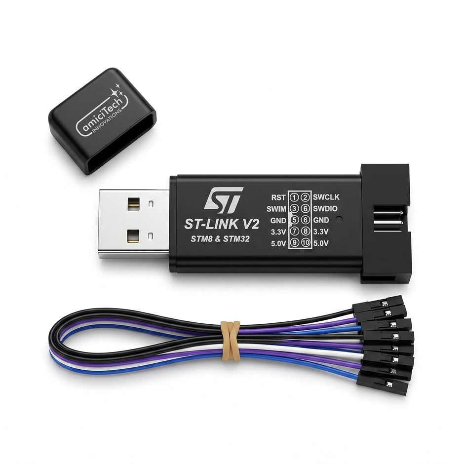 ST-Link V2 Mini STM8/STM32 Programmer & Debugger with SWD/SWIM for STM32 Development