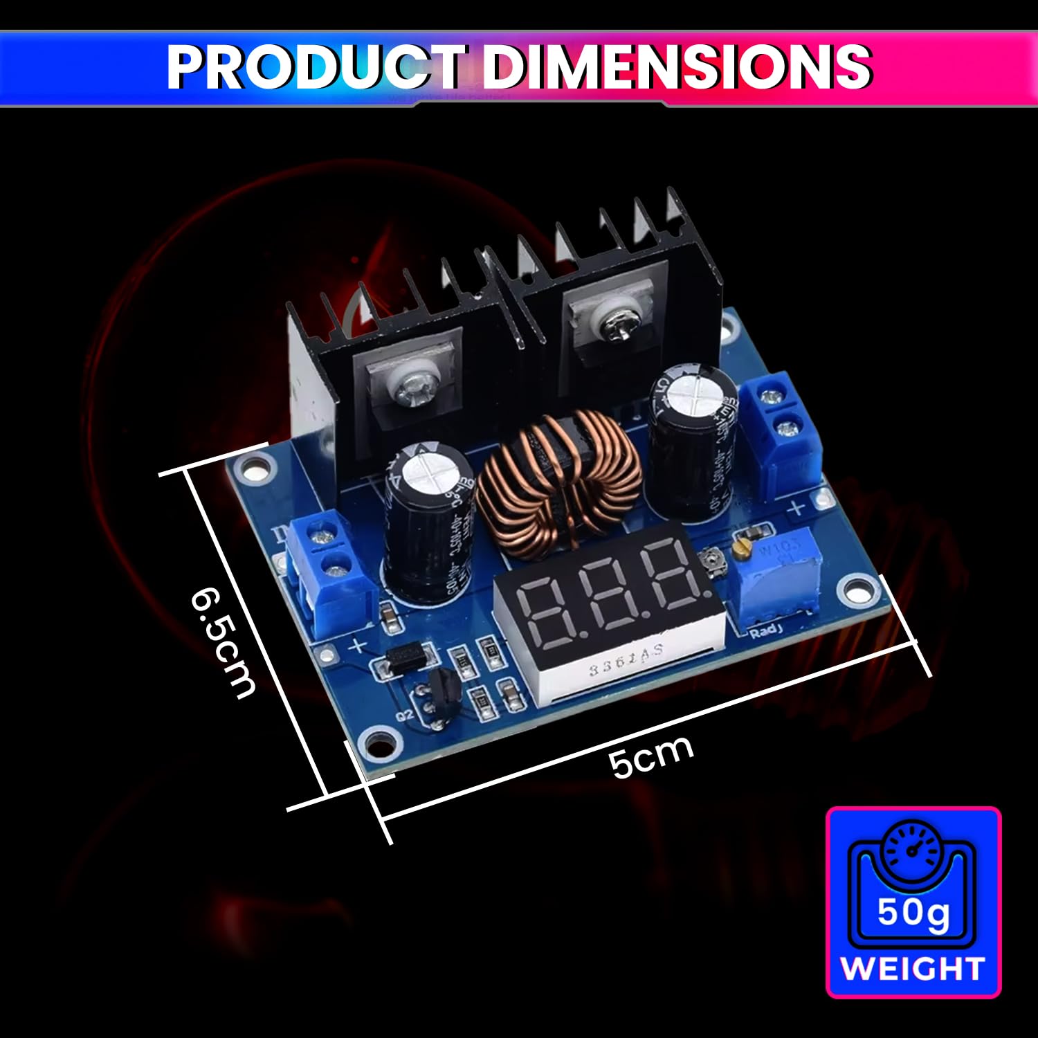 DC-DC Buck Converter, XH-M404 DC 4-40V to 1.25-36V 8A 200W Step-Down Module amiciKart c0tmiz-hs.myshopify.com