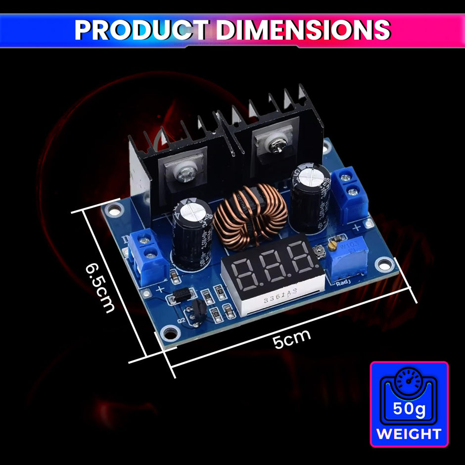 DC-DC Buck Converter, XH-M404 DC 4-40V to 1.25-36V 8A 200W Step-Down Module amiciKart c0tmiz-hs.myshopify.com