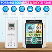 Digital Weather Station – Indoor/Outdoor Temp & Humidity Monitor with Touchscreen & Clock