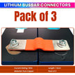100A Pure Copper Flexible Busbar Battery Terminals for LiFePO₄ Lithium Batteries – Pack of 15 amiciKart