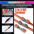Fast Wire Clip Connectors– Quick Disconnect, No Twisting or Extra Wiring Needed