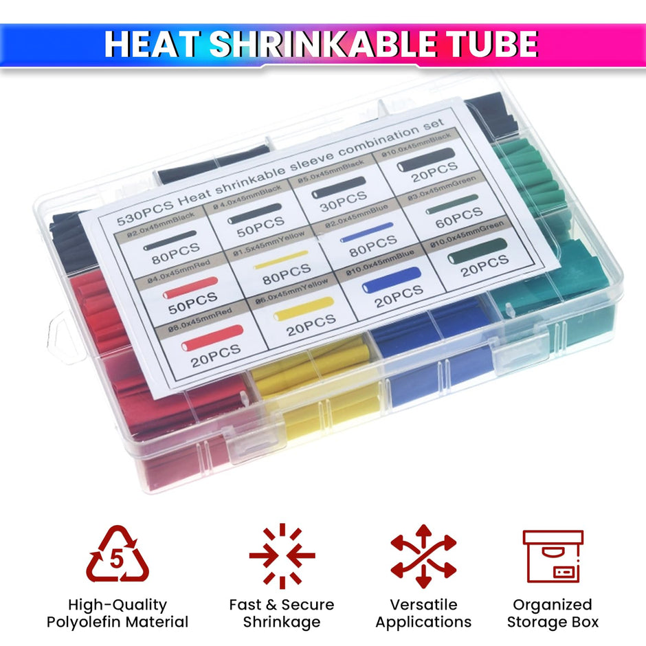Heat Shrink Tubing Kit – Polyolefin Insulation Sleeves | Flame Retardant, Durable & Organized amiciKart c0tmiz-hs.myshopify.com