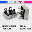 Single-Phase Bridge Rectifier, Aluminum Case Converter for Welding, Solar & Industrial Use amiciKart