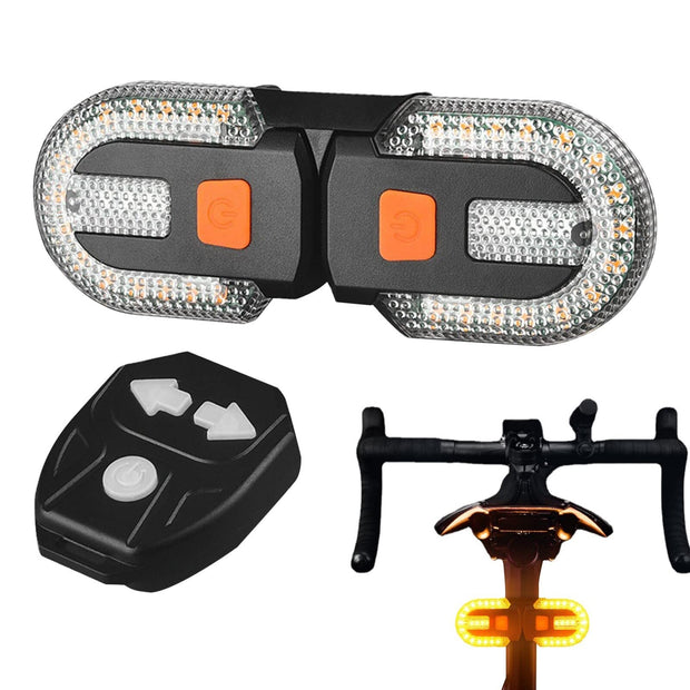 Wireless Tail Light for Bicycle, 38 LED Rechargeable Back Indicator Lights with Remote Control amiciKart