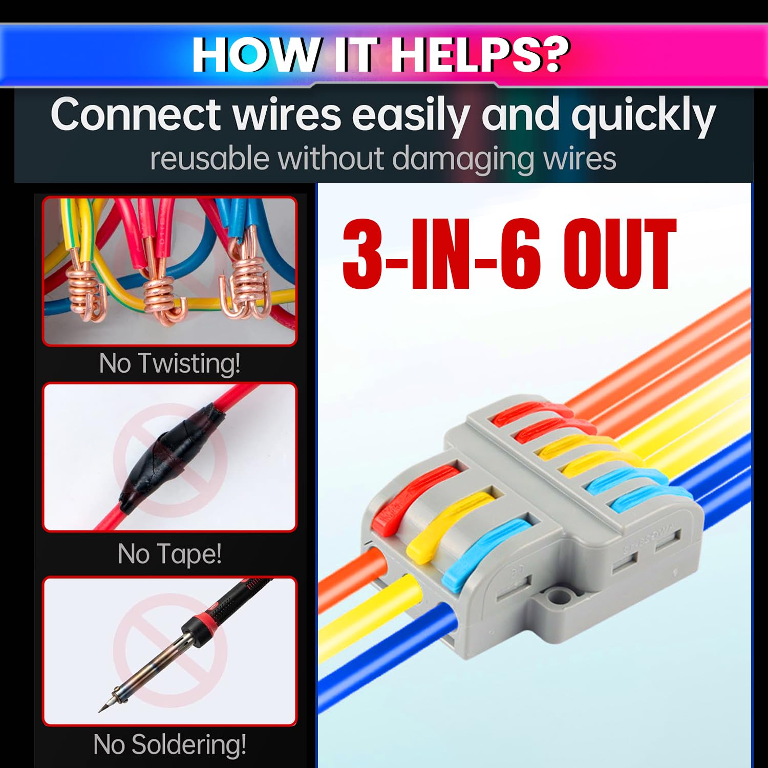 Electrical Wire Connector-Quick-Connect Terminal Blocks for Efficient Power Distribution amiciKart c0tmiz-hs.myshopify.com