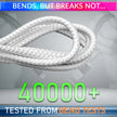 20W/2A Fast Charging Unbreakable Nylon Braided Type-C Cable, 1m Long Cable for Smartphone (White)