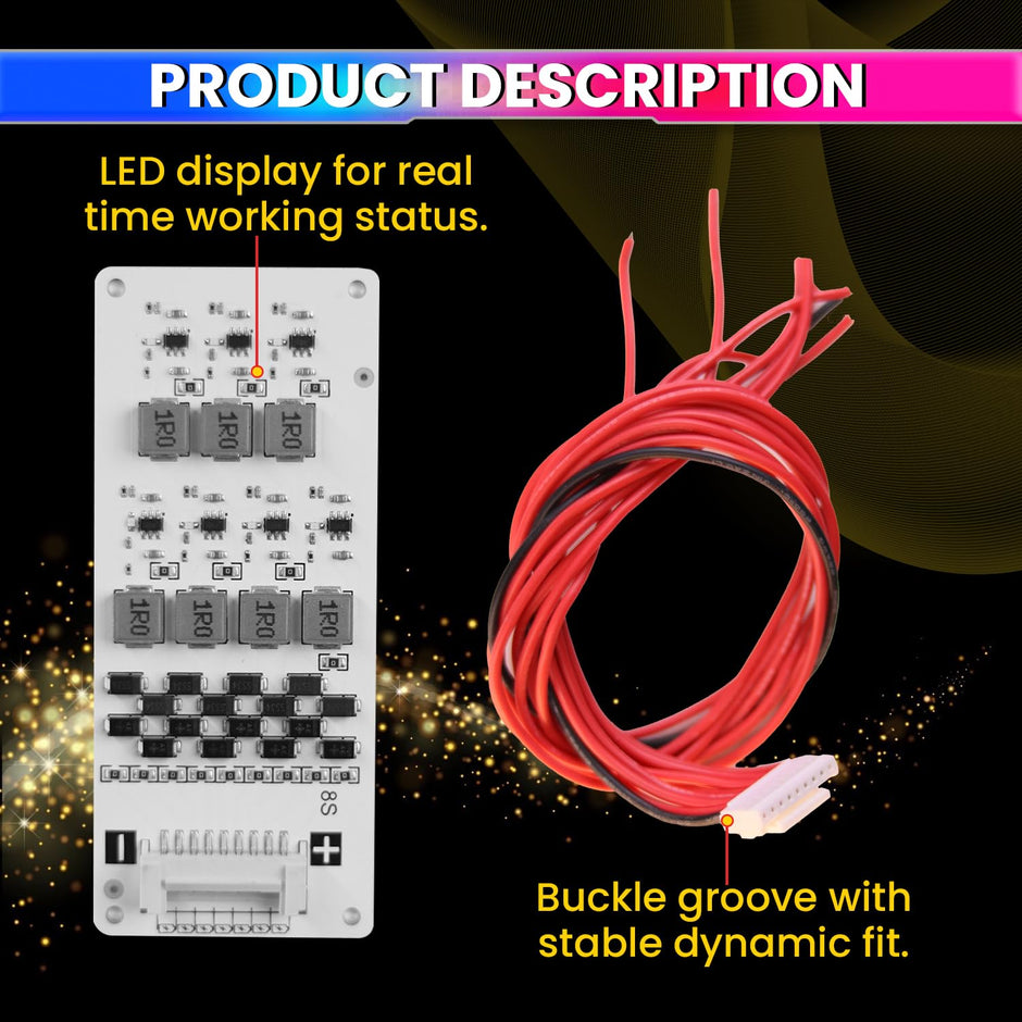 8S 2A Active Energy Balancer Board – Inductive Voltage Energy Equalization for LiFePO4 / Li-ion / Lipo / LTO Battery Packs (3.0V–4.2V) amiciKart