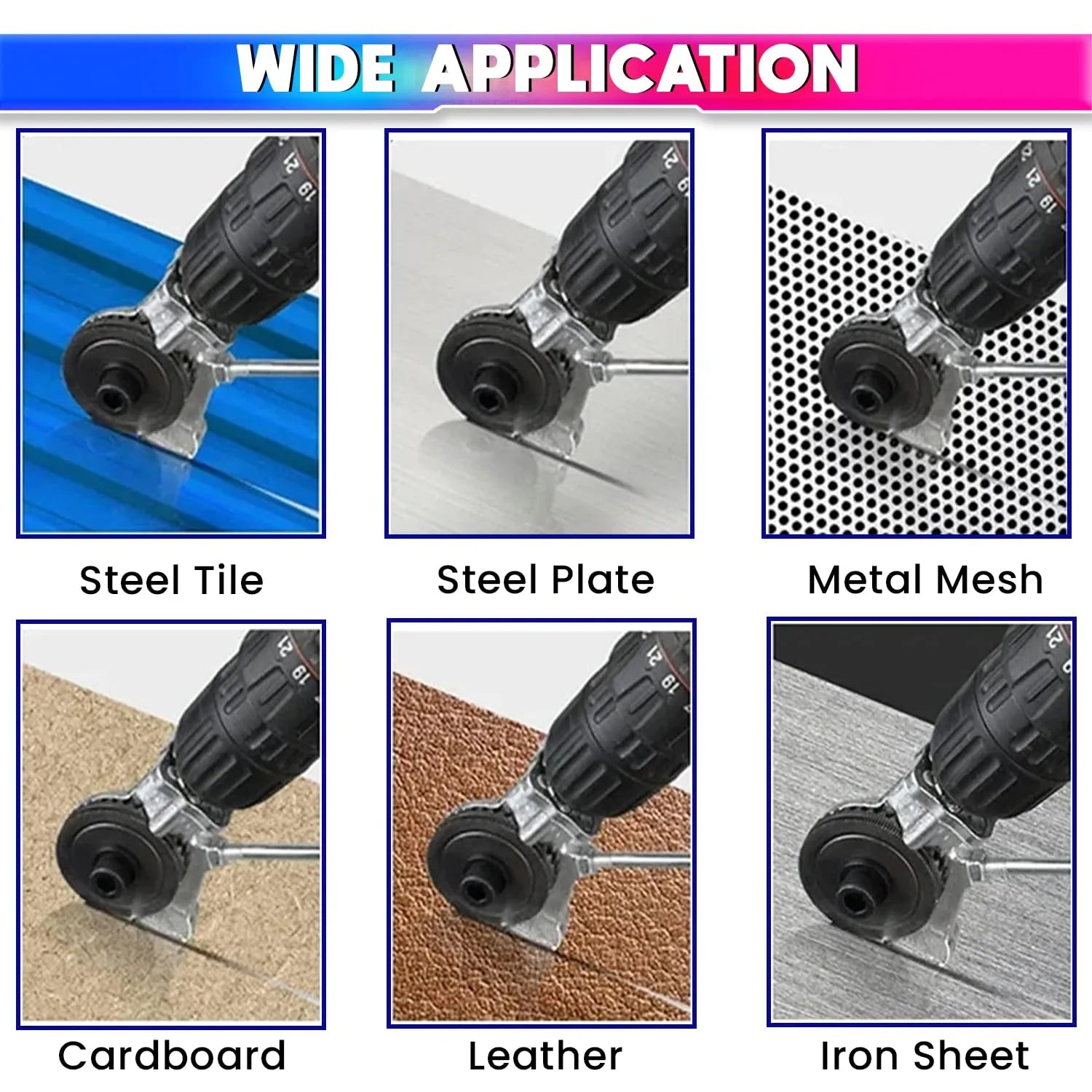 Electric Drill Metal Cutter – Shearing Attachment for Iron/Steel with Mounts