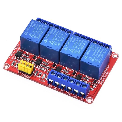 Relay Module with Optocoupler – 12V/24V, High/Low Trigger, Compatible with Arduino