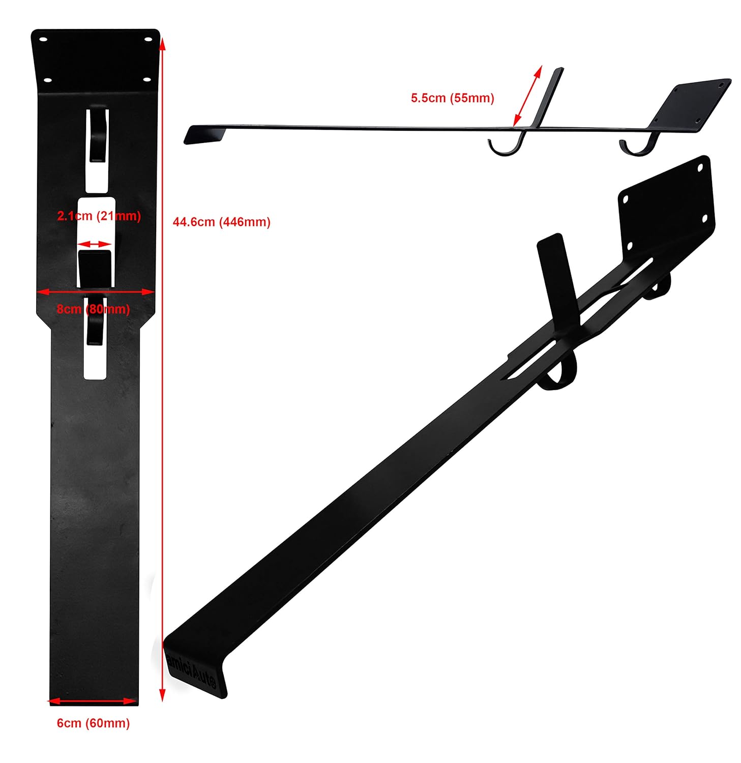 Motorcycle Helmet Stand, Wall Mounted Mild Steel Powder Coated Helmet Holder