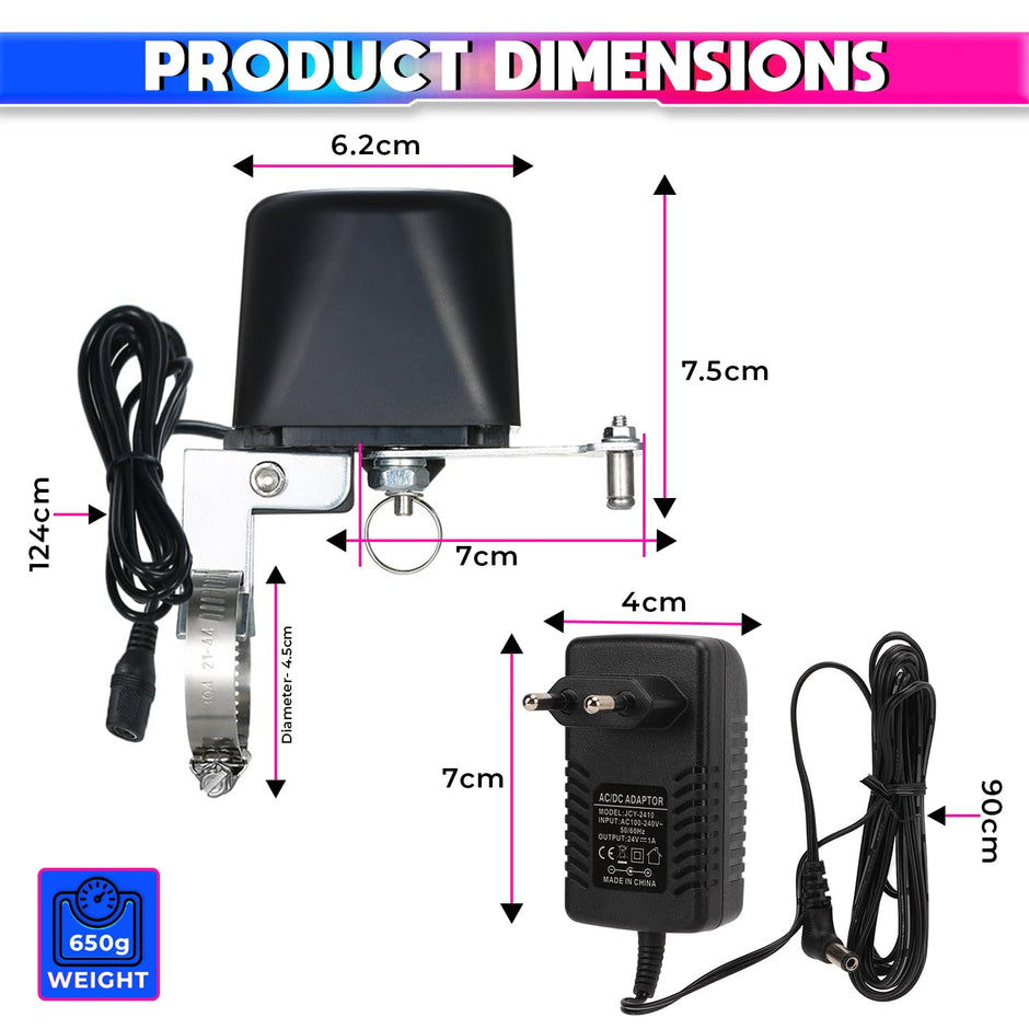 Smart Automatic Valve Operator | 230VAC, 1.6MPa | Gas/Water Control via SmartLife App amiciKart