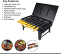 Portable Charcoal Barbecue Grill, Foldable Briefcase Design with Foldable Legs amiciKart c0tmiz-hs.myshopify.com