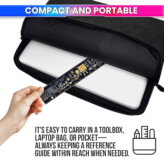 PCB Ruler – Gold-Plated FR4 Circuit Board Reference Tool, 15cm with Footprints & Pinouts amiciKart c0tmiz-hs.myshopify.com