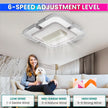 Bladeless Ceiling Fan with LED Light & Remote Control | 6-Speed Fan, 3-Color Adjustable Light