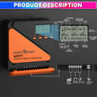 MPPT Solar Charge Controller Lithium Battery Regulator with 5V/3A USB Port Support Max 780W, 12V/24V (30A)