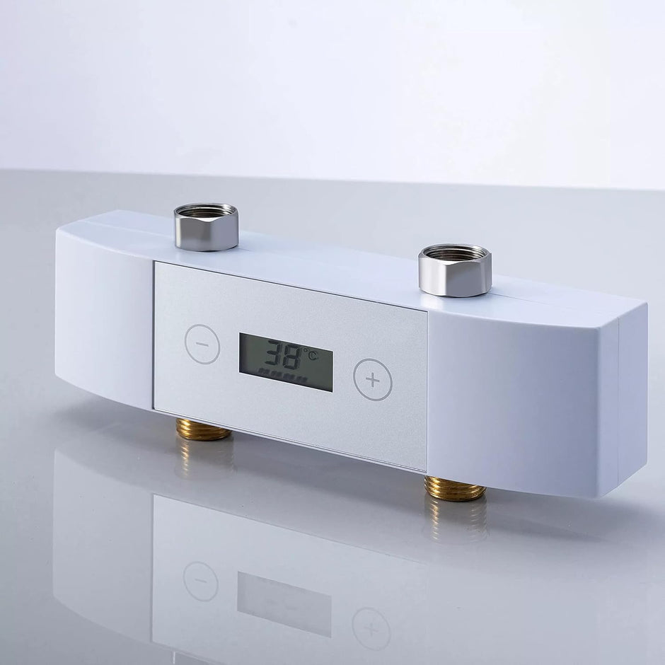Thermostatic Geyser Water Mixer Valve, Automatic Temperature Control Hot Cold Water Mixing amiciKart c0tmiz-hs.myshopify.com