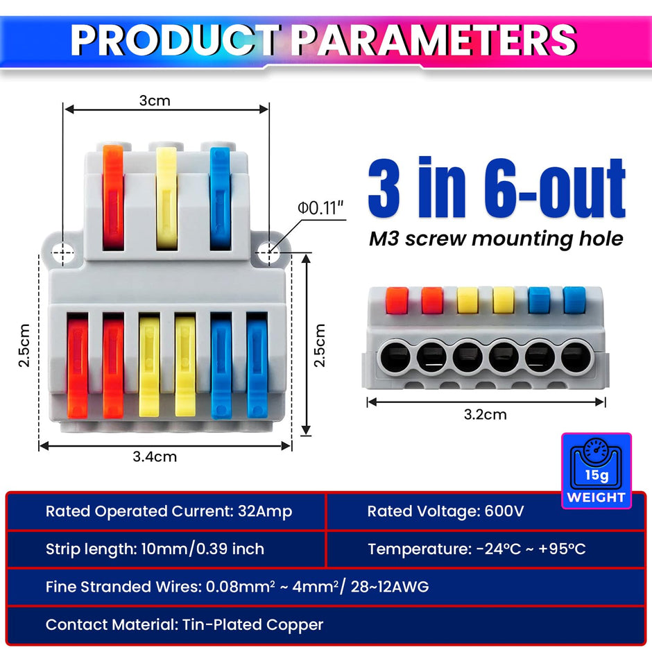 Electrical Wire Connector-Quick-Connect Terminal Blocks for Efficient Power Distribution amiciKart c0tmiz-hs.myshopify.com