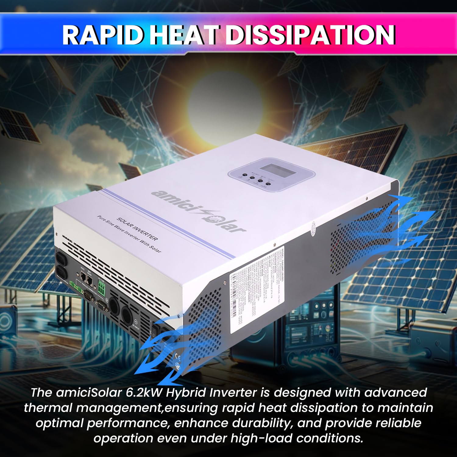 MPPT Solar Inverter Dual AC & DC Input Supports All Battery Types Direct Solar-to-AC Operation amiciKart c0tmiz-hs.myshopify.com