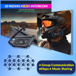 Ejeas MS20 Mesh Helmet Intercom for Bikers CVC Noise Reduction with 16 Hours Battery Life amiciKart c0tmiz-hs.myshopify.com