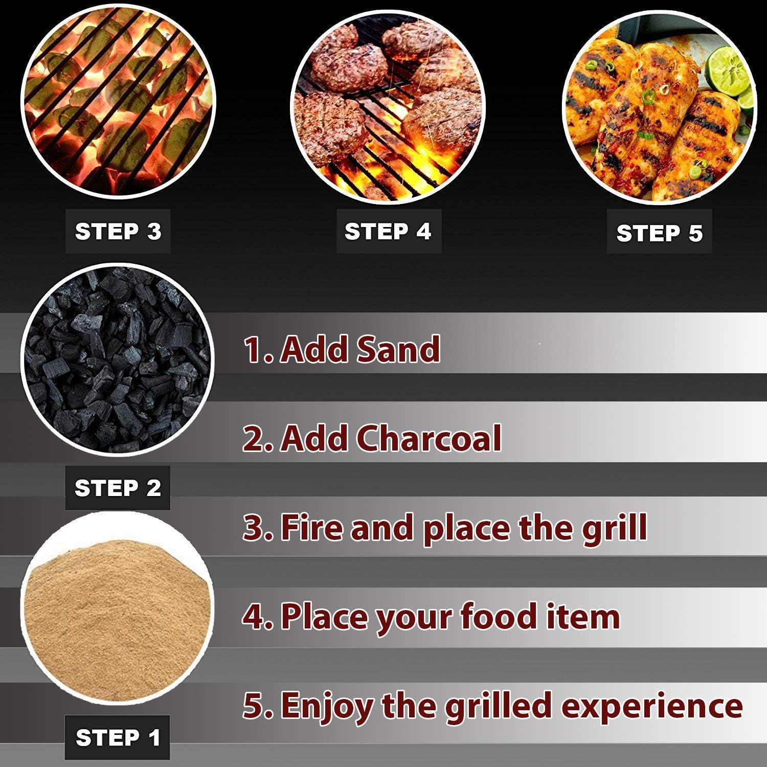 Portable Charcoal Barbecue Grill, Foldable Briefcase Design with Foldable Legs amiciKart c0tmiz-hs.myshopify.com