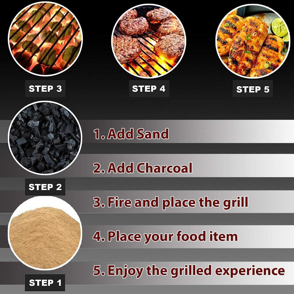 Portable Charcoal Barbecue Grill, Foldable Briefcase Design with Foldable Legs amiciKart c0tmiz-hs.myshopify.com