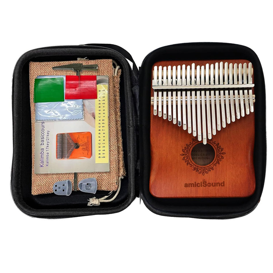 Thumb Piano, Musical Instrument Kalimba with Engraved Notes and Tuning Hammer amiciKart c0tmiz-hs.myshopify.com