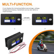 DC 10–100V Battery Capacity Indicator – Charge, Voltage Monitor with Temp Sensor & Alarm