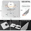 amiciTools Stainless Steel (SS202) Hinge Repair Plate with Mounting Screws for Furniture, Shelves, Cabinet Protection (4-Pcs)