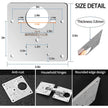 SS202 Stainless Steel Hinge Repair Plate with Screws for Cabinet & Shelf (4-Pcs)