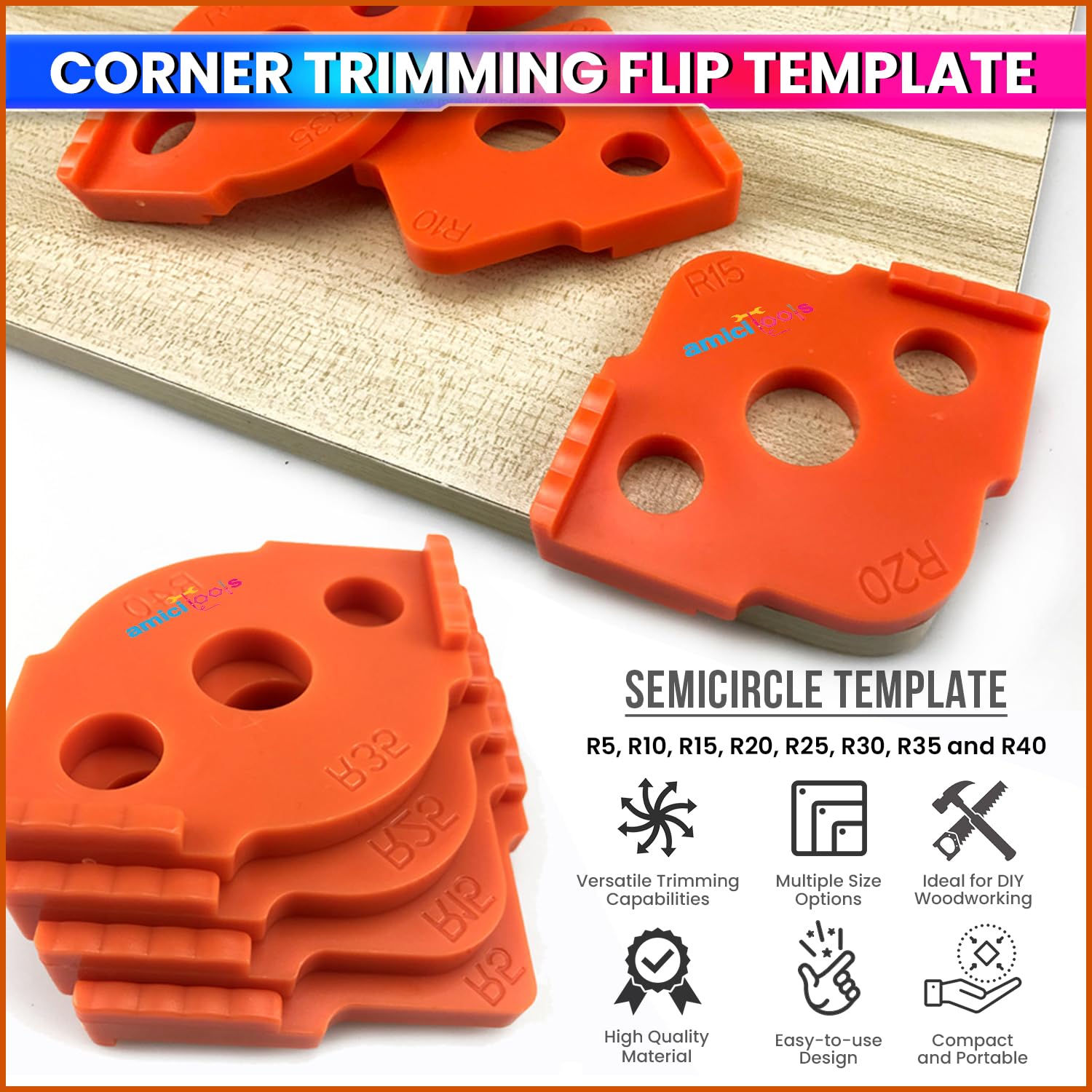 Woodworking Router Template Set– 4 Double-Sided Corner Radius & Straight Edge Jigs for Precision Wood Shaping amiciKart c0tmiz-hs.myshopify.com