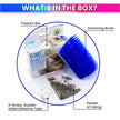 Cat Massage Brush, Corner Mount Self Grooming Cat Comb with Catnip amiciKart