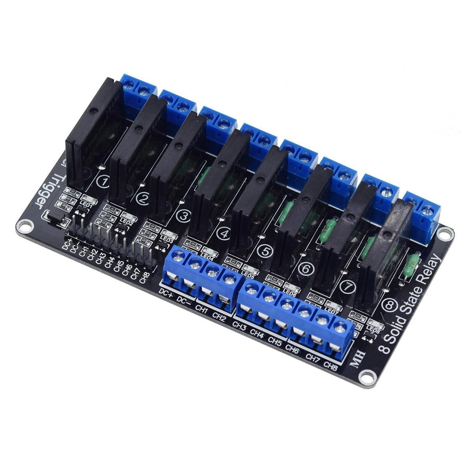 5V Relay 8-Channel Module High-Level Solid State Relay Board for Uno, Raspberry Pi 240V 2A AC Load Control
