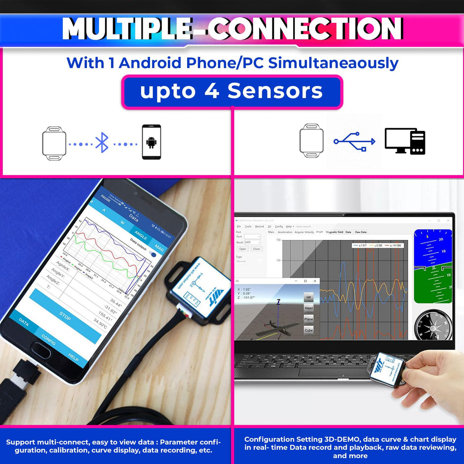 9-Axis Gyro Sensor – Accelerometer, Magnetometer & Inclinometer with Kalman Filter