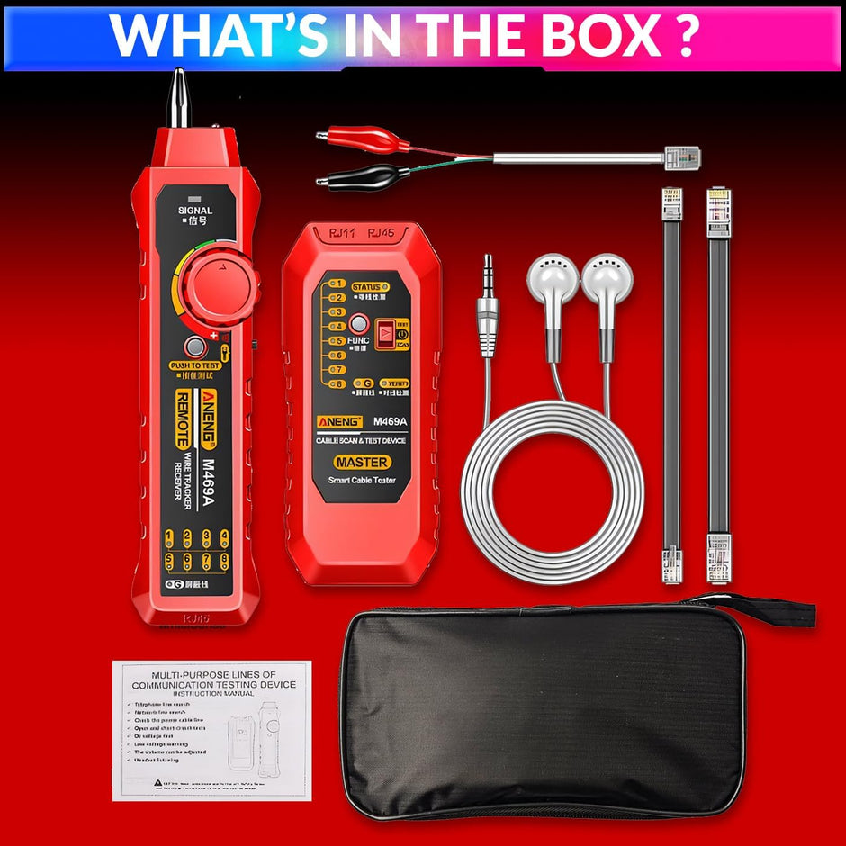 Network Cable Tracker, Wire Break Point Tester for Network Cable (RJ45), Ethernet LAN, Telephone Line (RJ11) with Flashlight amiciKart c0tmiz-hs.myshopify.com