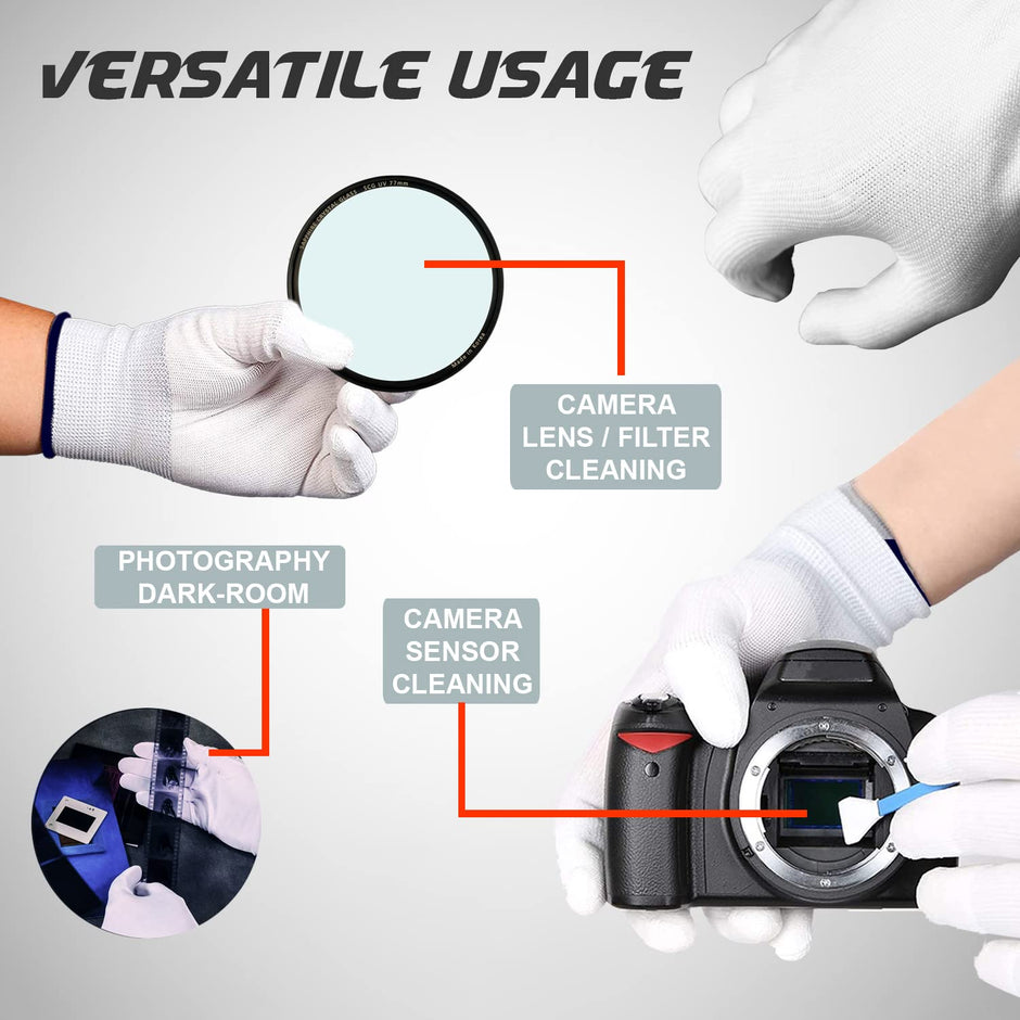 Lint Free Nylon Gloves, Clean Room gloves, Free Size, White Color (3 Pair Gloves) amiciKart c0tmiz-hs.myshopify.com