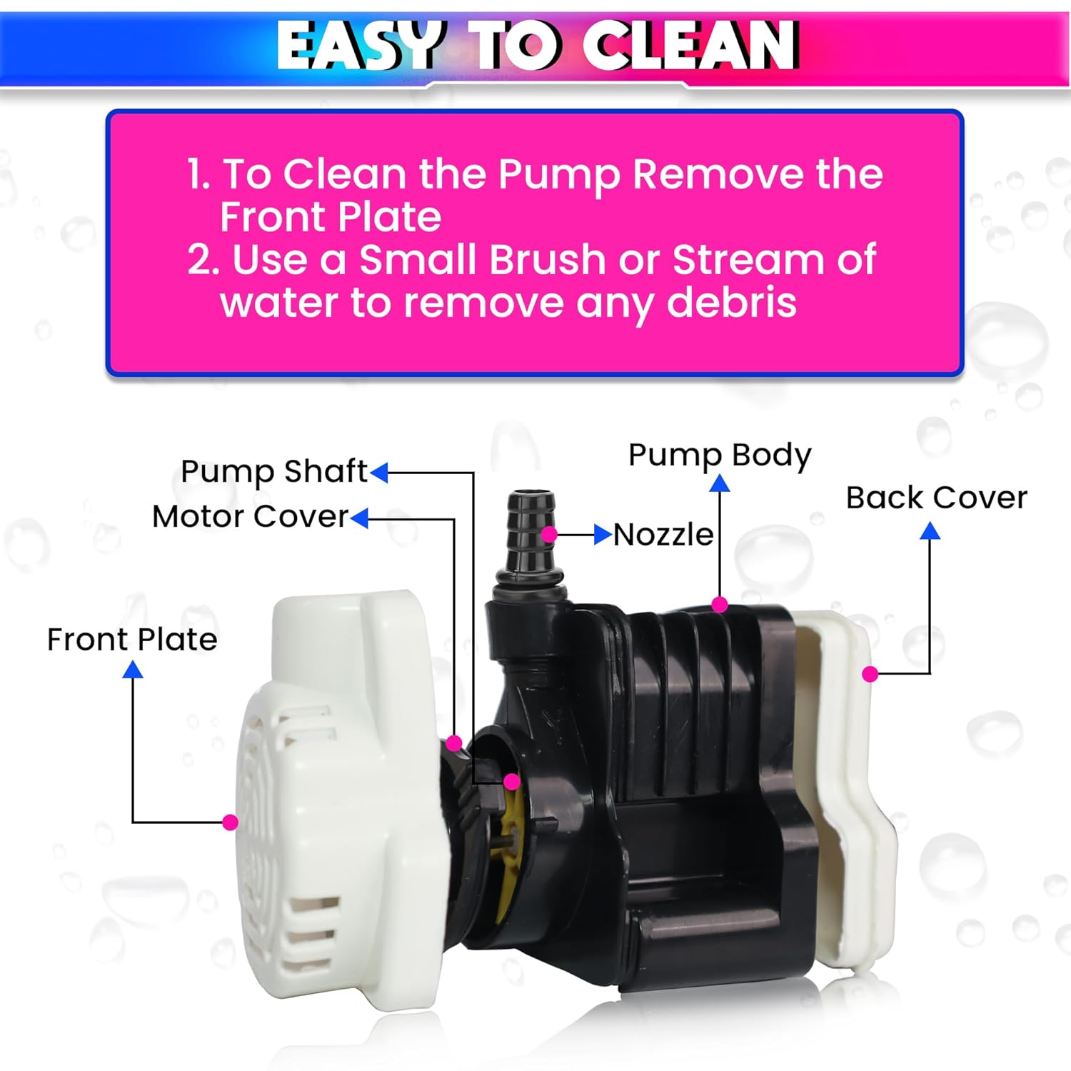 18W Submersible Pump with Pure Copper Winding Motor (750LPH/1.5m) amiciKart