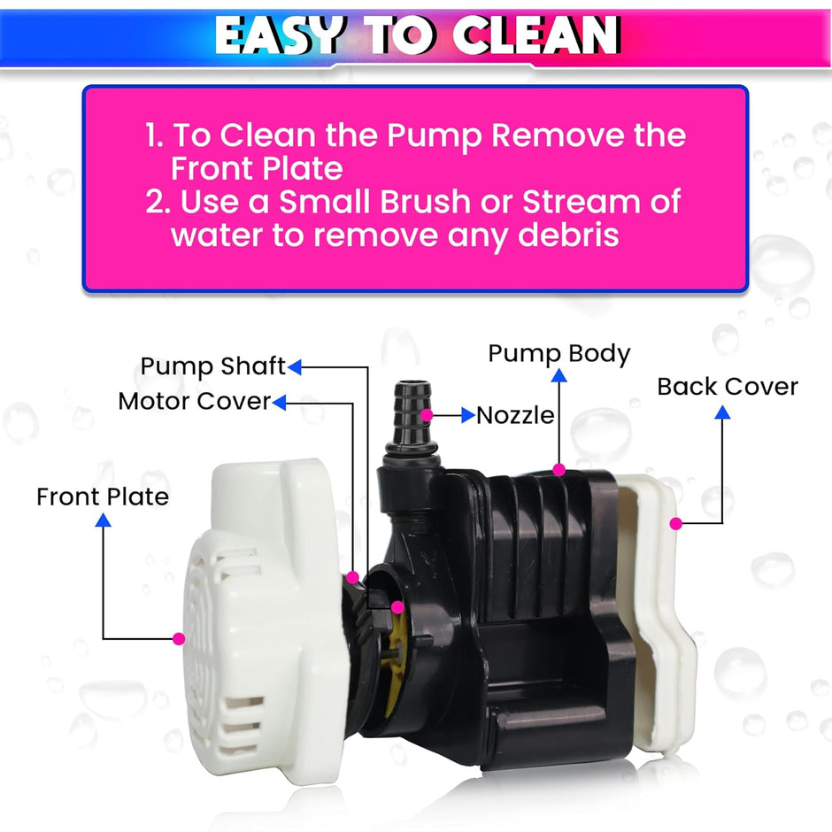 18W Submersible Pump with Pure Copper Winding Motor (750LPH/1.5m) amiciKart