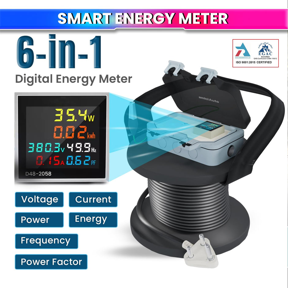 EV Charging Extension Board Digital Energy Meter with Waterproof & ON/Off Switch for Outdoor EV Charging Solution