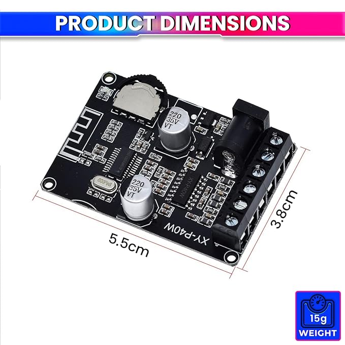 Mini Wireless Amplifier Bluetooth 5.0 Dual Channel  Audio Amplifier