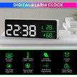 Digital LED Alarm Clock – Temperature & Humidity Display, Triple Alarm, Large LED Screen amiciKart