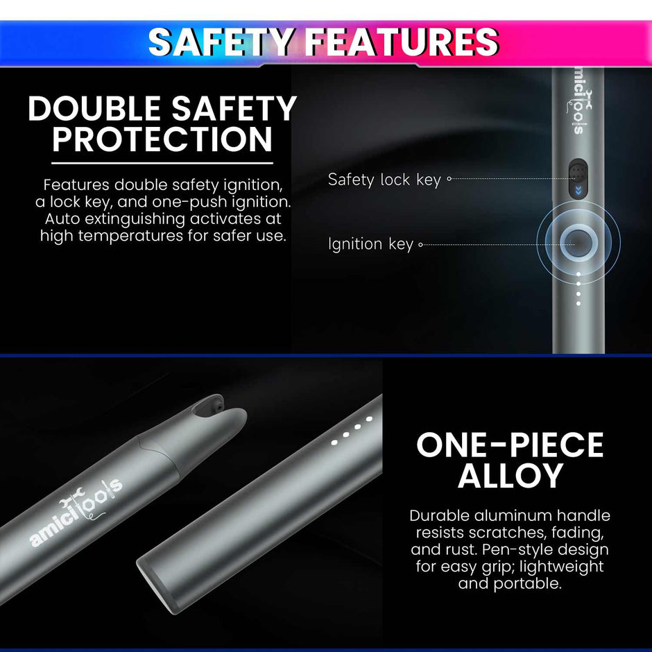 Ultra-Slim Plasma Lighter, Type-C Rechargeable, Windproof & Flameless with Safety Switch amiciKart c0tmiz-hs.myshopify.com