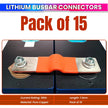 100A Pure Copper Flexible Busbar Battery Terminals for LiFePO₄ Lithium Batteries – Pack of 15