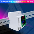 AC Digital Energy Meter – 160–275V, 100A, LED Display, Din Rail Mount