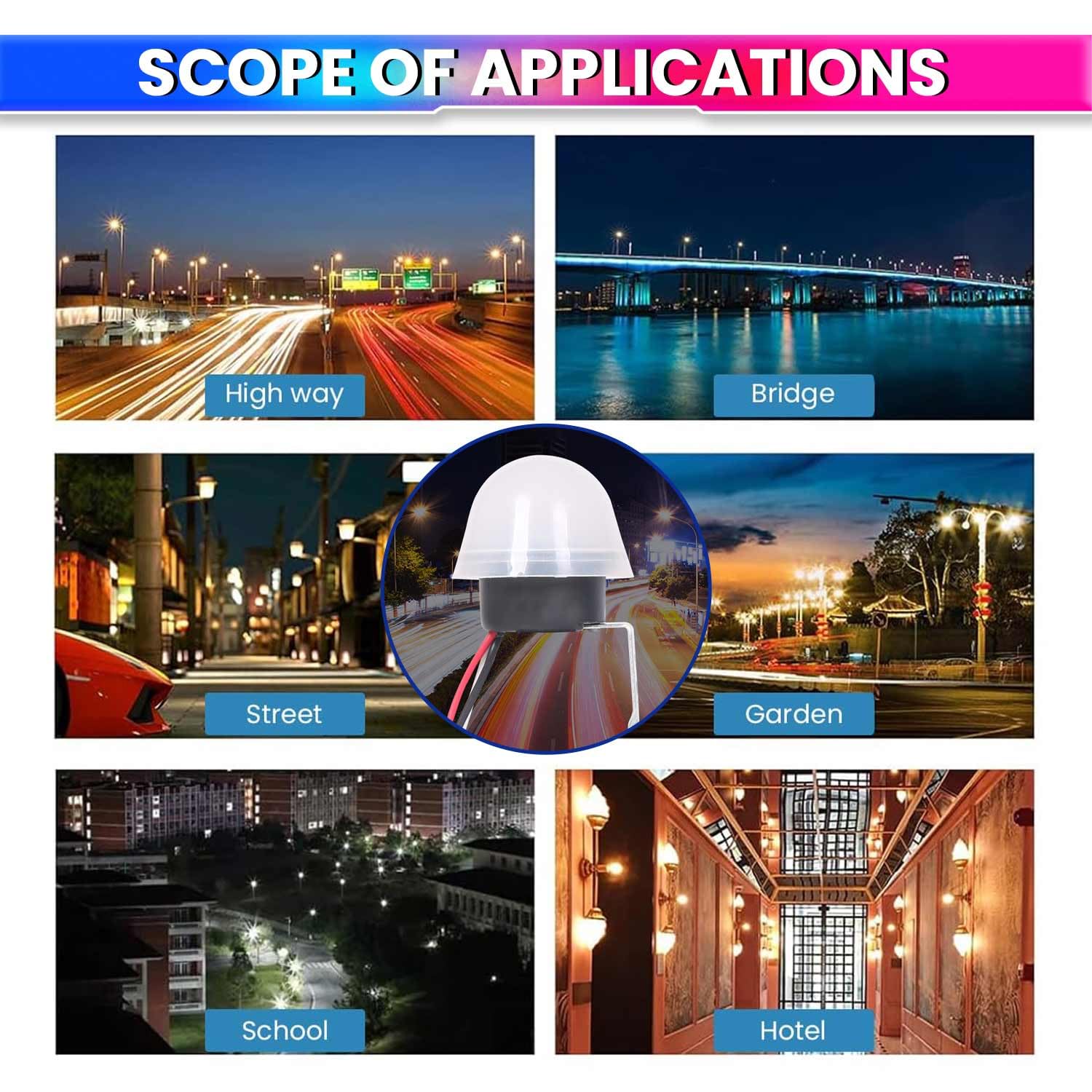 220V 10A Automatic Photocell Sensor Switch Light Control for Street & Outdoor Lighting amiciKart c0tmiz-hs.myshopify.com