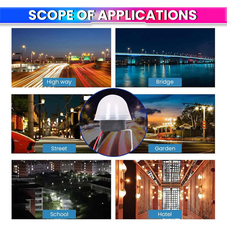 220V 10A Automatic Photocell Sensor Switch Light Control for Street & Outdoor Lighting amiciKart c0tmiz-hs.myshopify.com